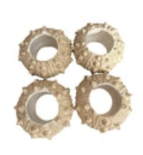 Set of Four Sputnik Sea Urchin Shell Napkin Rings Beach Coastal Wedding