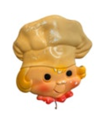 Vintage Miller Studio 1964 Chef Head Chalkware Wall Plaque Dishcloth Hook