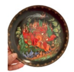 Russian Legends Vintage 1988 "Ruslan and Ludmilla" Collector's Plate w/ Document