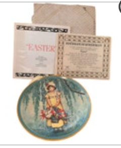 Edwin M Knowles China Co. Numbered Plate 1986 "Easter" Box And COA