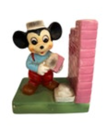 Disney Bookend Vintage Mickey Bricklayer Dan Brechner Walt Disney Single