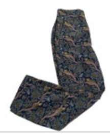 J. Jill Pants Womens Sz 6 Navy Bird Leopard Print Floral 100% Silk Multicolor