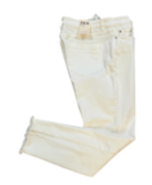 Vince Camuto Jeans Size 29/8 White Denim Ankle Length Frayed Hem Mid Rise NWT