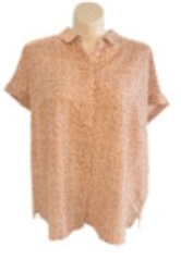 Lafayette 148 NY Cloud Multi Animal Print Silk Top Button Up NWT $548, Size 3X