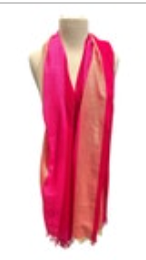 Striped Pink Scarf Shawl and Wrap Stole 75x23