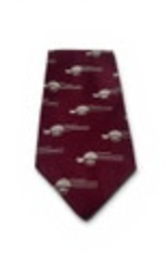 Lauren Ralph Lauren Necktie Mens Burgundy Art Deco Riding Crop 100% Silk USA