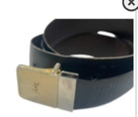 Vintage YVES SAINT LAURENT YSL Gold Silver Belt Buckle Reversible Brown Black