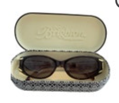 Brighton Sunglasses Oval Wrap Brown Leopard Gold Haute Spots A11597 54 17 140