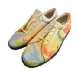 Andy Warhol’s ICON Wearable Art Watercolor Floral Shoes Size 6 Women 4 Men EUC