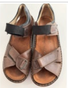 Finn Comfort Finnamic Samara Mud brown / Black ankle strap sandals Size 9 US 42