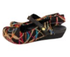 OTBT Clogs Mary Jane Size 10M Comfort Shoes Colored Yarn Hidden Wedge Wool
