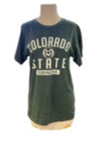Zuni Sportswear M Green Colorado State Grandma CSU T-Shirt Tee Active Crew NCAA