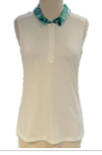 Tommy Bahama Golf Women's Tropical Collar Sleeveless Active Shirt Size Medium