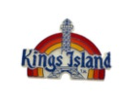 Paramount's Kings Island Pin Plastic Cutout Collectible Vintage