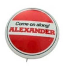 Vintage 1996 Presidental Campaign Button Come on Along! Alexander Collectible