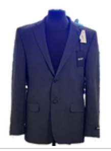 DKNY Mens Charcoal Modern-Fit Solid Stretch Blazer Coat Suit Jacket Size 41R