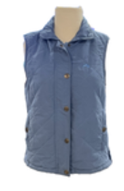 Riding Sport Equestrian Wear Quilted Blue Vest Size S 100% Polyester