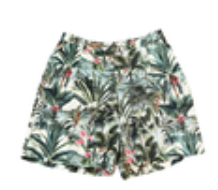 J. McLaughlin Womens Size 12 Bermuda Shorts Tropical Palms Green Pleated NWT