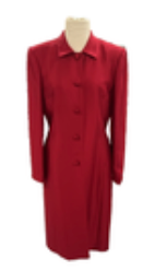 Women's Vintage 90s Red Ann Taylor 100% Silk Front Button Midi Jacket - 12P NWT