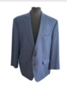 Lauren Ralph Lauren Sport Coat Mens 48R Blue Viscose Blend Windowpane Blazer