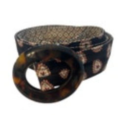 Vera Bradley Retired Paisley Black Reversible Belt