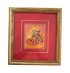 Framed Disney Postage Stamp Pooh & Friends Christmas 1996 Turks & Caicos COA