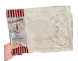 Vintage US Lace “Gay Nineties” Paper Doily White Placemats Wedding 10 X 14