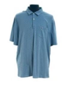 Vineyard Vines Mens Cotton Blend Stretch S/S Polo Shirt Blue Gray Stripe 2XL