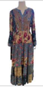 John Mark Women’s Size S Boho Embroidered Floral Patchwork Maxi Dress