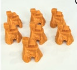Catan Junior Board Game Replacement Parts Only Orange Lair Set Of Seven 7