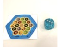 2018 Catan Junior Board Game Replacement Piece Blue Game Dice And Sticker