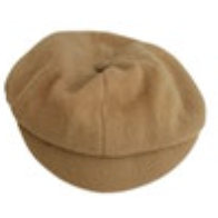 Vintage Child’s Tan Wool Newsboy Cap Peaky Style Kids Size Large