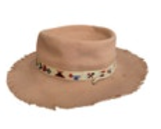 Vintage Kartsonis Wool Cowboy Hat Fringe Brim Western Size Large