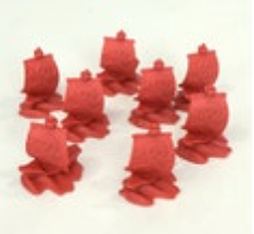 Catan Junior Board Game Replacement Parts Only Red Ship Set Of Seven 8