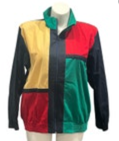 Vintage Alfred Dunner Color Block 90's Size 16 Lightweight Mock Neck Jacket