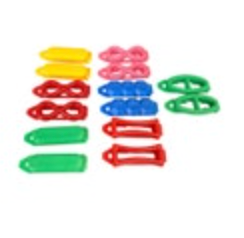 Vintage Goody 1” Barrette Bright Colors Pink Red Green Blue Yellow 7 Sets