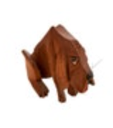 Hand Carved Wooden Miniature Hound Dog Figurine 2.75” Wood Figure Figurine Cute