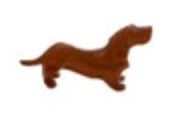 Hand Carved Wooden Miniature Wiener Dog Dachshund Figurine Wood Figure
