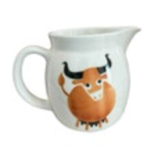 Mid Century Modern Arabia Finland 5-1/4" Heluna The Cow Milk Pitcher