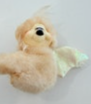 Vintage Bear Angel Clip On Plush Pencil Hugger Grabber 1980s VTG Plastic Face