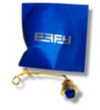 New Effy Bag Bell Charm Goldtone Blue New Royal Caribbean