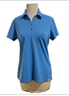 Lady Hagen Medium Polo Shirt Womens Blue Short Sleeve Golf Top