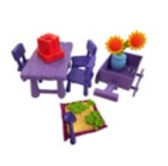Vintage Disney Winnie the Pooh Playset Table Wagon Chairs Flower Replacement