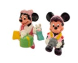 Disney Mickey Mouse Travel Shirt Minnie Shopping Cake Topper PVC Figure APPLAUSE