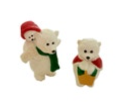 Hallmark Christmas Merry Miniatures 1990 Mama Papa Polar Bear Vintage Set Of 2