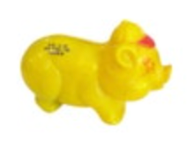 Vintage Yellow Hard Plastic Piggy Bank Hat Wise Is He Who Saves For Tomorrow