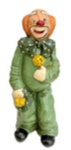 Vintage Hand Painted Ceramic Clown Figurine Statue Collectible Rare ‘89