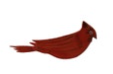 Handmade Enamel on Copper Red Cardinal Bird Brooch Pin Artist Signed JZ 1996