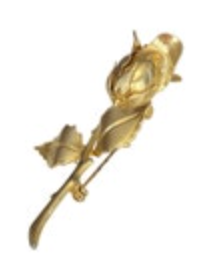 Vintage Large Gold Tone Rose Brooch Statement Classic Belle