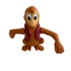 1992 Burger King Disney Abu Aladdin's Monkey Wind Up Toy Vintage Works